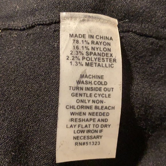 Chaus black cream metallic gold striped pullover - Picture 4 of 4